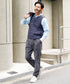ネイビー MODEL : GO 180cm 66kg Lsize